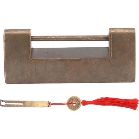 Cadenas décoratif vintage en laiton antique, espacement de 4,4 cm, style chinois, pour petits meubles en bois (boîte, armoire, coffre).