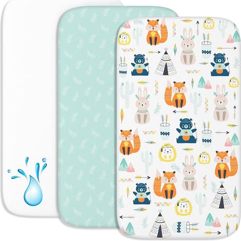 Set Drap Housse Cododo 50x83 + Protège Matelas Imperméable (1/5)