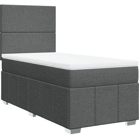 Maison Exclusive - Boxspringbett mit Matratze Dunkelgrau 100x200