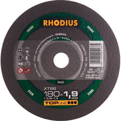 Disco de corte Rhodius xt 66 180 mm 1,9 mm (1/2)
