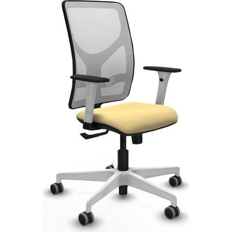 Silla de oficina piqueras y crespo Motilla blanco cuero sintético (1/2)