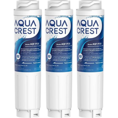 AQUACREST 644845 Filtre à Eau pour Réfrigérateur, Compatible avec Bosch UltraClarity 644845, 9000194412, 9000077104, 740560, Haier 0060820860, 0060218743 (3) (1/5)