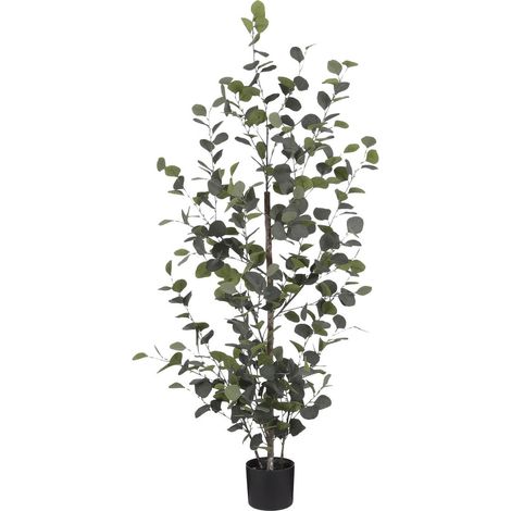 Eucalyptus artificiel en pot plante verte de décoration intérieure H 150 cm Ø 30 cm - PANGIVO (1/5)