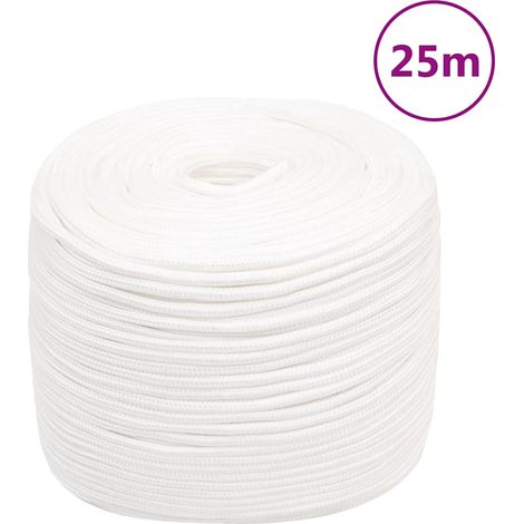 Corde de bateau - Amarrage et nautisme - Polypropylène - Blanc (2500x1x1cm), 1.4kg - PANGIVO (1/5)
