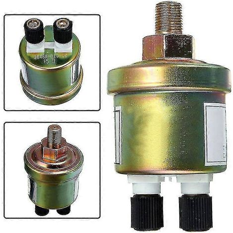 (1 paquet) Capteur de pression d'huile, capteur de pression d'huile moteur universel 1/8 NPT de remplacement pour jauge de rechange, sonde de pression d'huile automobile double (1/4)