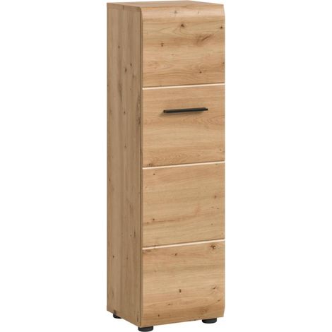 Ice armoire de salle de bain 1 porte chêne décor.