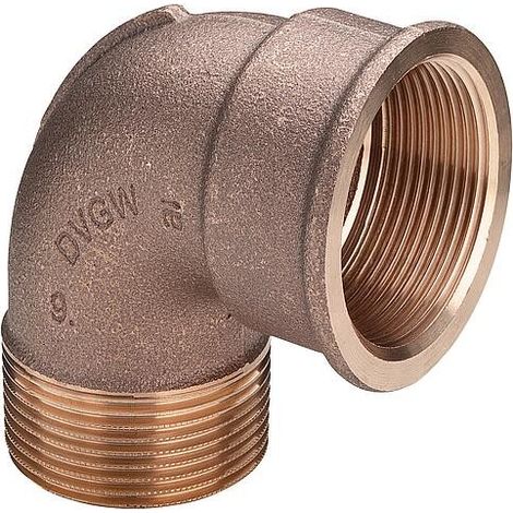 Raccords filetés en bronzeCoude 90° (femelle x mâle) (1/2)