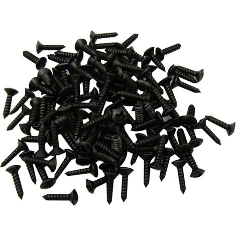 Vis Pickguard 3x12mm pour Plaques de Protection Fender Strat Tele Guitare électrique ou Basse, Noir (100 pièces)