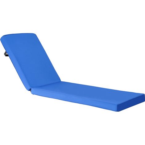 VEVOR Coussin de Bain de Soleil, 183x53,3 cm, Coussin de Chaise Longue Jardin, Impermeable et Epais, Resistant a la Decoloration, avec Attaches, pour Exterieur, Terrasse, Patio, Bord de Piscine, Bleu (1/5)