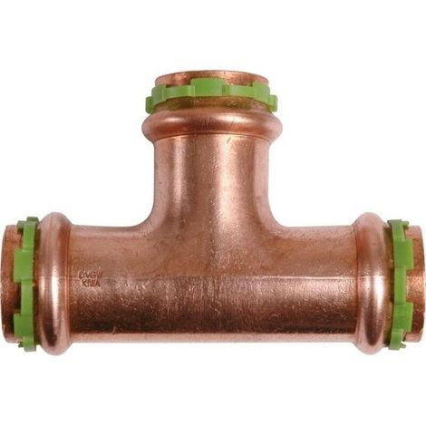 Raccord cuivre en T à sertir - Femelle - diamètre 28 mm - Aalberts Integrated Piping Systems