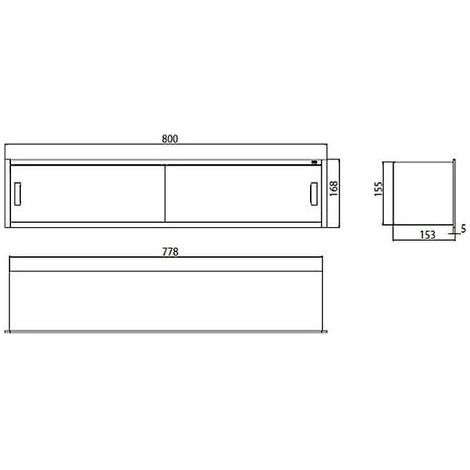 Emco asis module de rangement 800 mm, éclairé, Coloris: aluminium - 971227380 (1/4)