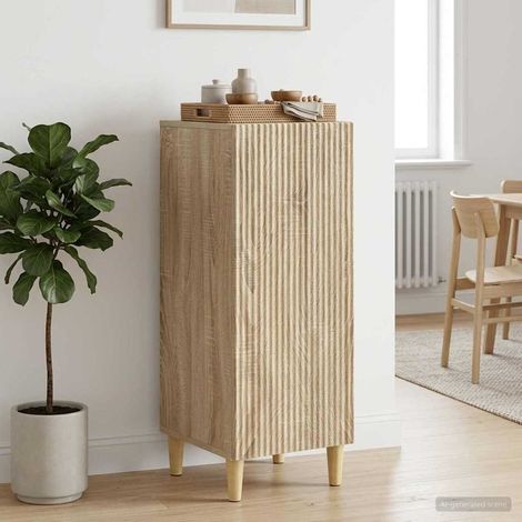 Aparador Roble Sonoma 33 x 34,5 x 90 cm Madera de Ingeniería (1/4)
