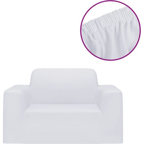 Maison Exclusive - Fodera Elasticizzata per Divano in Jersey di Poliestere Bianco