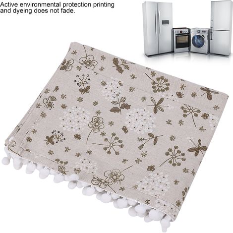 Housse de rangement multifonctionnelle à motif floral champêtre pour réfrigérateurs et machines à laver, housse anti-poussière, 55130cm, 70170cm. (1/5)