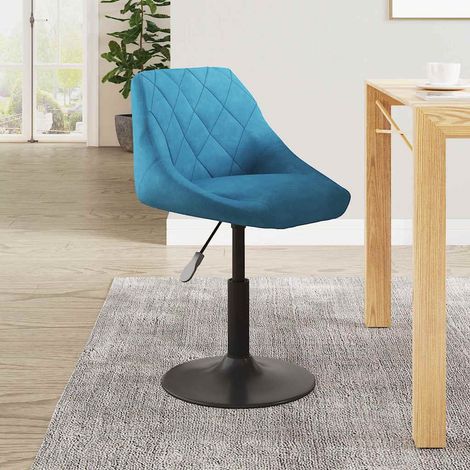 vidaXL Tabouret de bar Bleu Velours (1/5)