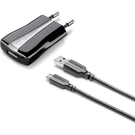 Cellularline USB Charger Kit 1A - Micro USB - Huawei, Xiaomi, Wiko, Asus and other smartphone
