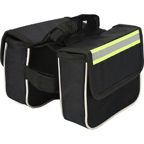 Sacoche de cadre avant, de selle et de tube supérieur étanche pour vélo, double sacoche de cadre et de selle. (1/5)