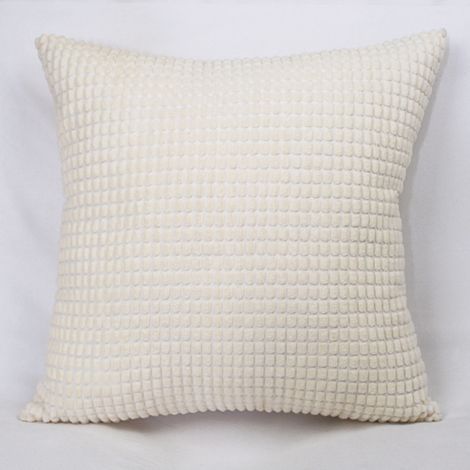 Taie d'oreiller en Grains de maïs, taie d'oreiller Souple en Velours côtelé, Maison Salon Chambre décoration canapé Housse de Coussin (2pcs Blanc, 45x45cm) (1/5)