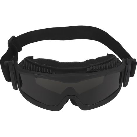 Explosionsgeschützte Outdoor-Schutzbrille mit Wechselgläsern für Jagd und Klettern, schwarz (1/5)