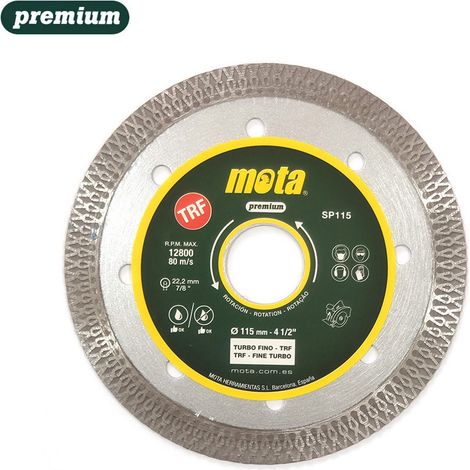 Disque Diamanté Turbo Fin Trf Ø115mm 4-1,2'' Sp115 Mota (1/3)