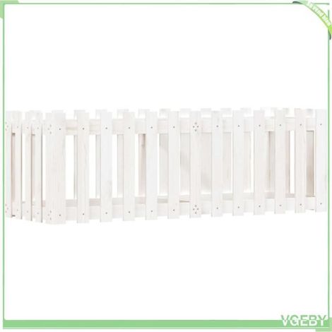 Lit surélevé de jardin - FAFEICY - 832493 - Bois de pin massif - 150x50x50 cm - Blanc (1/5)