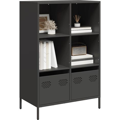 Highboard Schwarz 68x39x103,5 cm Stahl (1/5)