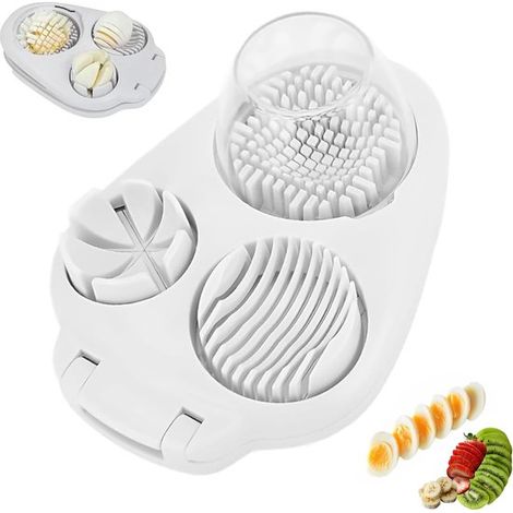 Affettatrice multifunzione OIMG, affettatrice professionale per uova e funghi, lavabile in lavastoviglie, un valido aiuto in cucina per uova, kiwi, fragole, ecc. (1/5)