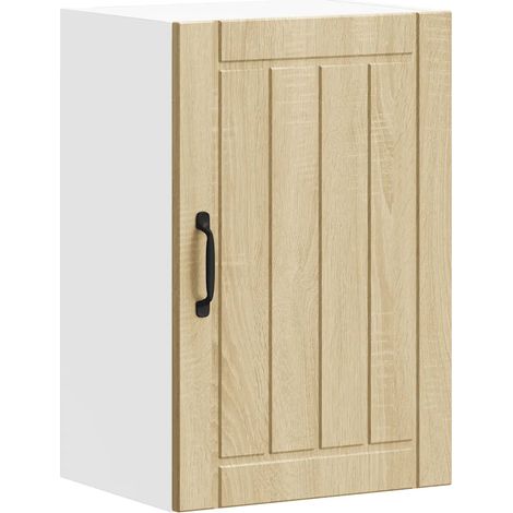 Mobiletto da cucina a parete pratico e di design con vani contenitori 40 x 31 x 60 cm realizzato in legno composito di rovere Sonoma 020050145