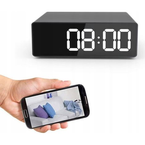 MINI TELECAMERA SPIA NASCOSTA, OROLOGIO CON SVEGLIA WIFI
