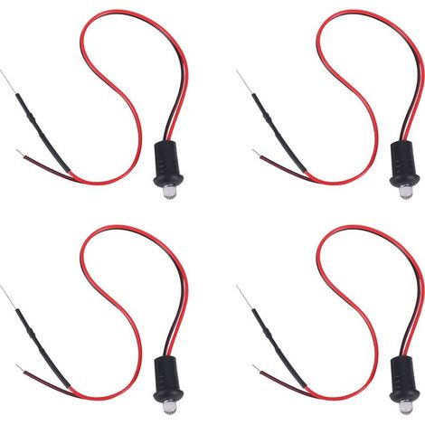 4X 12V Mannequin Clignotant Fausse Alarme de Voiture Tiret Mont LED Lumière (Rouge)