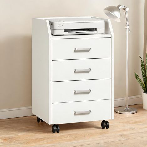 Meuble de rangement de bureau bianco 40 x 36 x 65 cm (1/5)