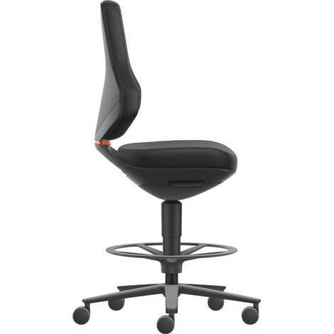 Bimos Arbeitsstuhl Texon 4 anthrazit Sitzhöhe 570-850 mm, Skintec schwarz (1/4)