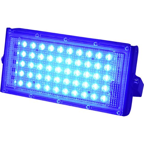 Projecteur LED 50W extérieur étanche IP66 surpuissant RGB pour jardin église mariage anniversaire fête scène, noir 20x12x2.8cm (1/4)