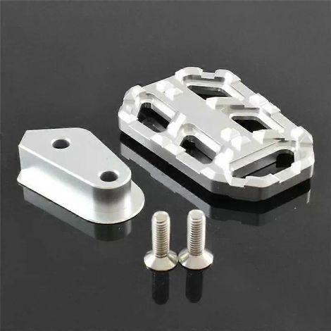 Para BMW R1200GS LC R 1200 GS 2013-2021 Extensión de palanca de freno trasero, extensor de almohadilla de estribera de freno trasero (plateado)