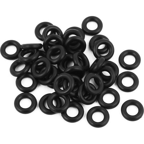 40 pièces 8mm x 1.9mm caoutchouc joint torique NBR hitzebeständige dichtring noir (1/2)