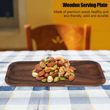 Elegantes Serviertablett aus Holz für Sushi, Snacks, Salate und Desserts – ideal für Zuhause und Restaurant (25 x 12,5 x 2 cm). (1/5)