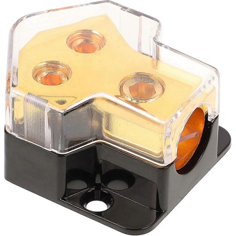 Bloc de distribution audio pour véhicule, 1 entrée, 2 sorties, répartiteur d'alimentation pour amplificateur de voiture-2.5X4X4.6CM (1/3)