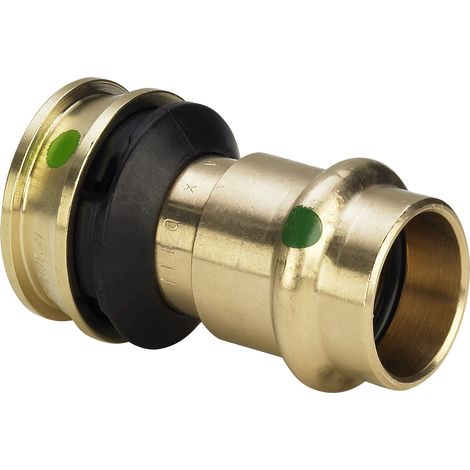 Pièce de transition avec SC Raxofix 5313P en laiton rouge 16 mm x 15 mm