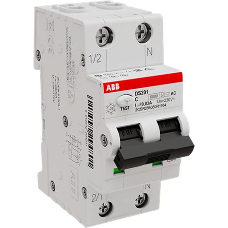 Magnetotermico differenziale 32A 30mA AC 6kA 1P+N ABB DS201C32AC30