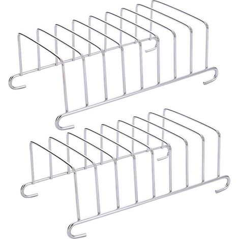 Ensemble de 2 supports à pain et à toasts, pour servir, refroidir et organiser le pain dans la cuisine, avec une structure stable et un nettoyage facile.-AquaForge (1/2)