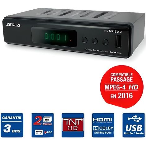 SEDEA Récepteur Décodeur TNT HD - DOUBLE TUNER