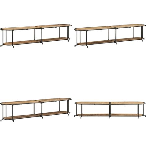 vidaXL Meuble TV 200x42x40 cm bois massif de manguier brut