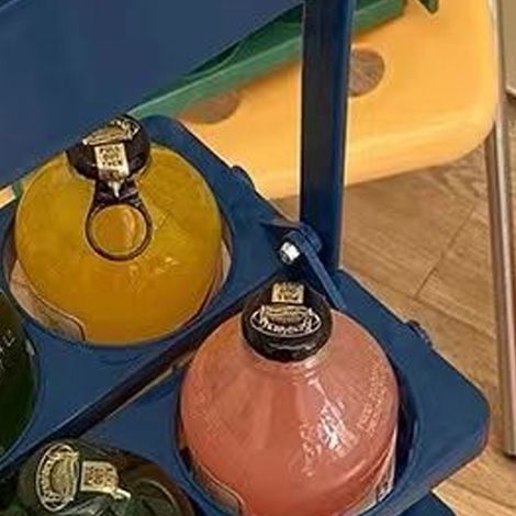 Porte-bouteilles de bière pliable bleu unie, panier de transport pour pique-nique, support de rangement pour boissons