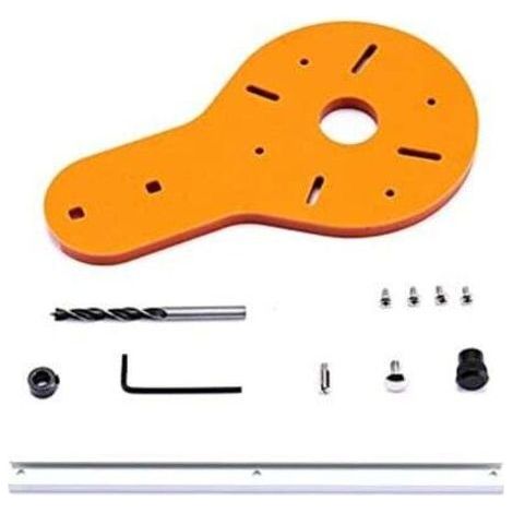 Gabarit de coupe circulaire pour défonceuse à bois électrique Coupe-bois Travail du bois Fraise Cercle Groove Accessoires Outil (A : 1-70 cm) (1/5)