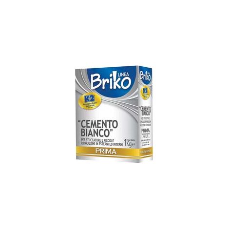 K2 LINEA BRIKO CEMENTO BIANCO IN POLVERE- - Kg.1 in scatola - 12 pezzi K2