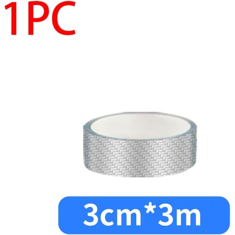 (3 cm x 3 m) Film protecteur de seuil de porte SEAMETAL en fibre de carbone 3D pour voiture : protection anti-rayures, adhésif, résistant à l'usure et imperméable. (1/5)