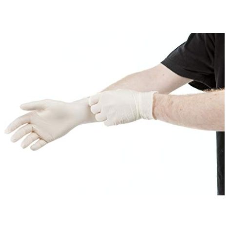 MUTEXIL 8883150-XL LATEX-HANDSCHUH PUDERFREIE FARBE  GRÖSSE  100ER-PACKUNG, NATURAL, XL, SET MIT 100 STÜCK