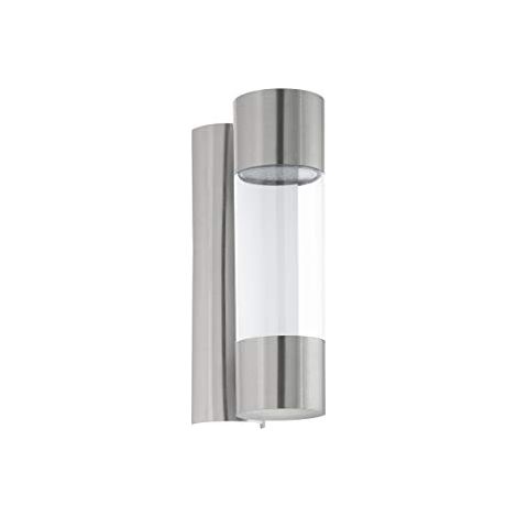 Applique Esterno Moderna Robledo Acciaio Argento Policarbonato Trasp Led (1/4)