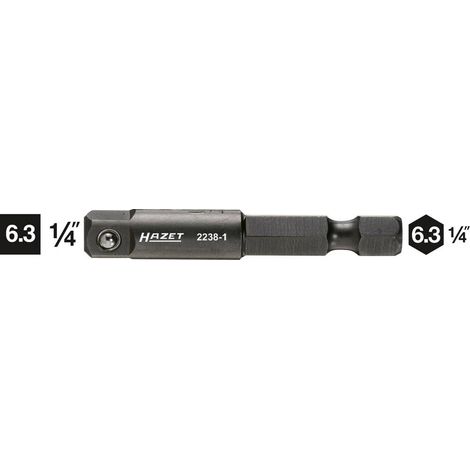 Hazet 2238-1 Raccordo per bussole 1/4 pollici Impronta (cacciavite) 1/4 (6.3 mm) 50 mm 1 pz.