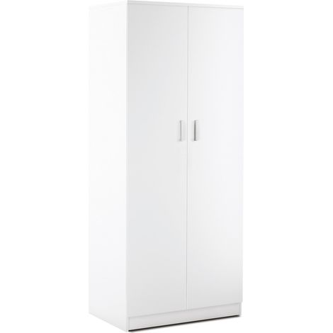 Armadio guardaroba 2 ante moderno camera da letto Even - Bianco (1/4)